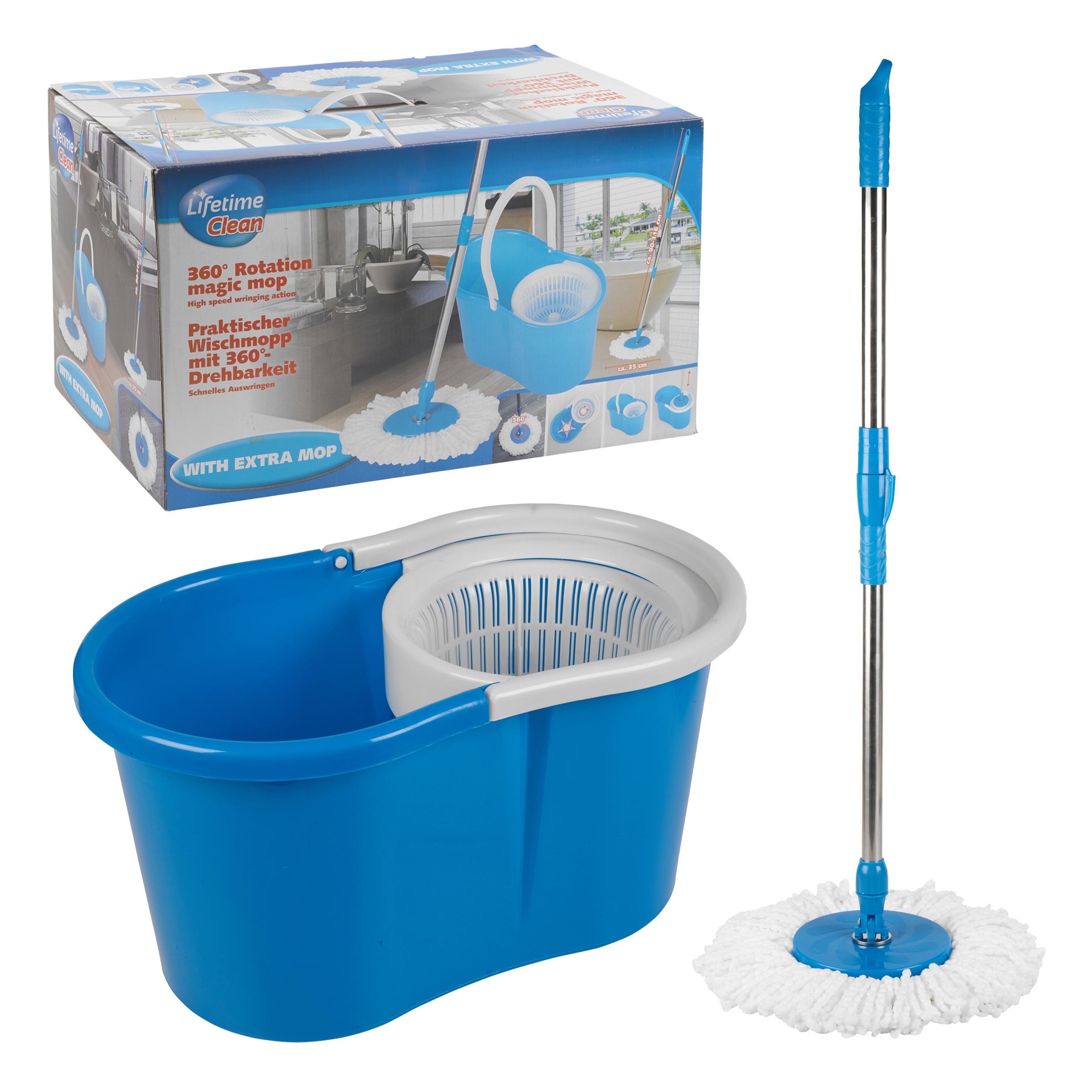 Easy Floor Clean Mop 360 Rotation Bucket Mop